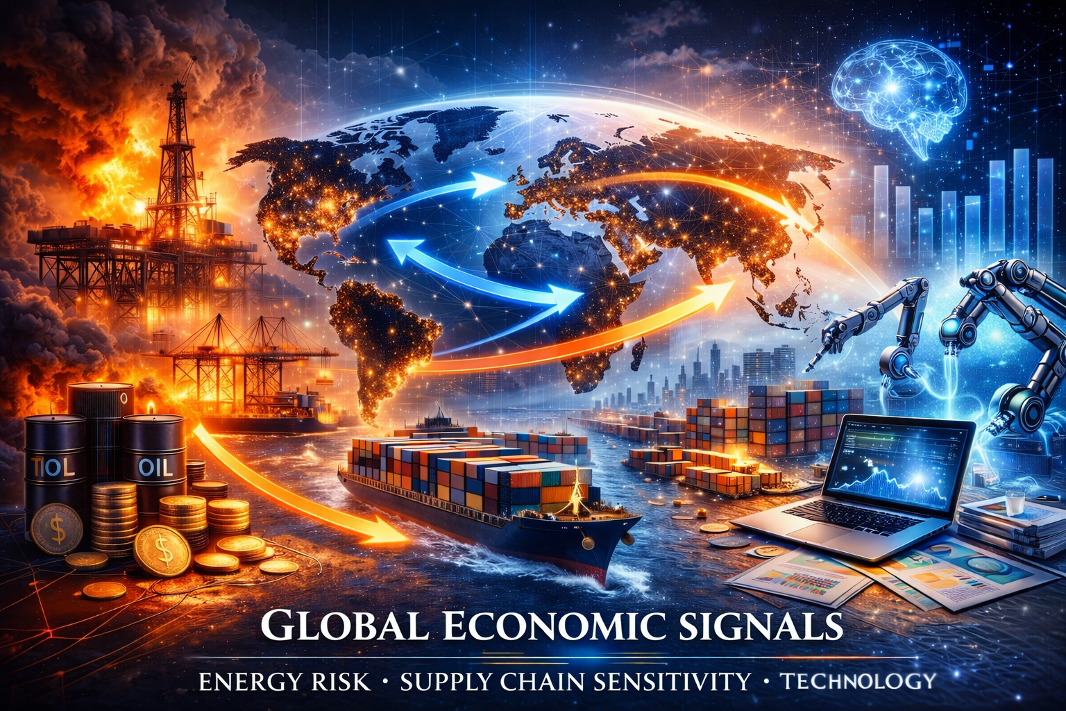 Global Economic Signals: Energy Risk and Supply Chain Sensitivity