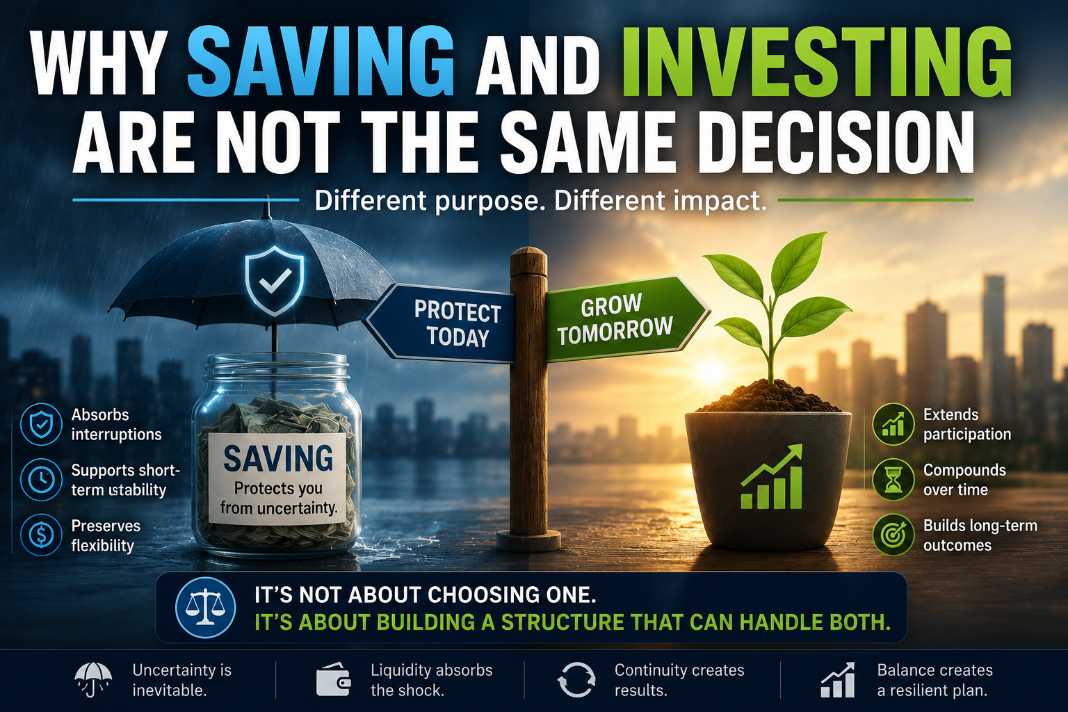 Why Saving and Investing Are Not the Same Decision