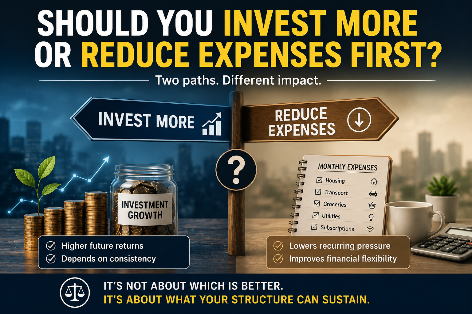 Should You Invest More or Reduce Expenses First?