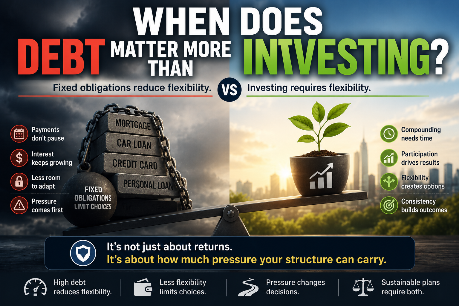 When Does Debt Matter More Than Investing?